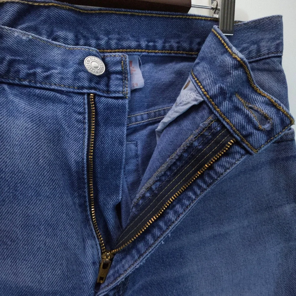 Levi's 517 Mens 33x29 Blue Y2K Bootcut‎ Jeans Faded Distressed Streetwear Denim